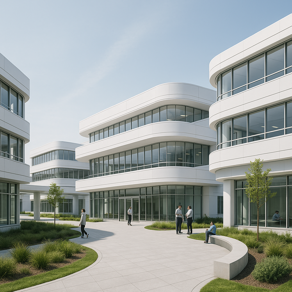 Permanent infrastructure manufacturing campus for long-term community development