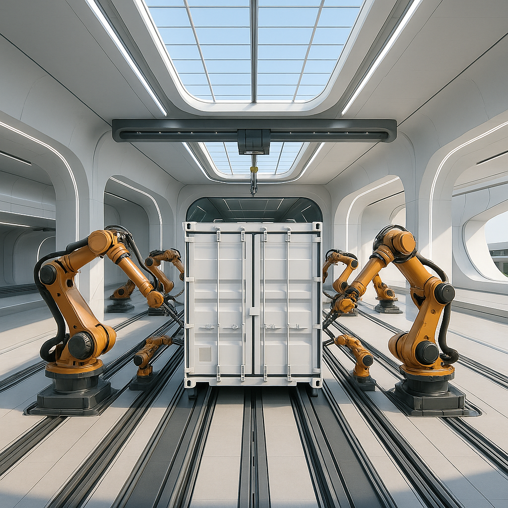 High-tech robotic assembly systems in clean manufacturing environment